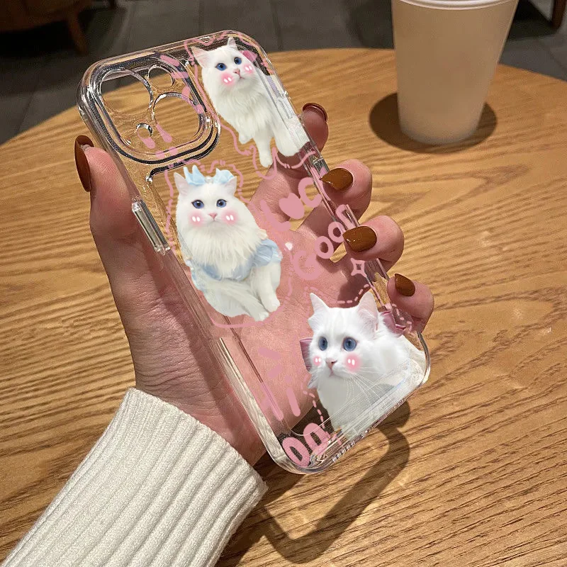 Soft Cat Case For Xiaomi 12T 11T 11 Lite 5G Ne Redmi Note 13 Pro 12 10 9 10s 11s A1 A2 13C 12C 11A 10C 9C Poco X5 X3 Funda Cover