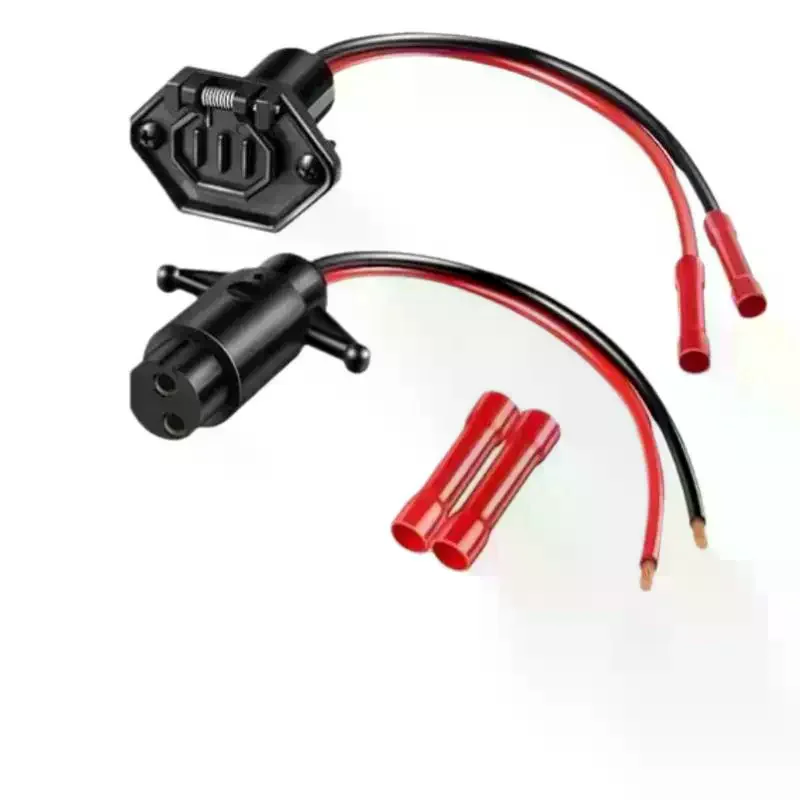 Drag Motor Plug 12V-24V 8/10 Gauge 2 Wire Trolling Motor Universal Boat Motor Quick Connection Socket