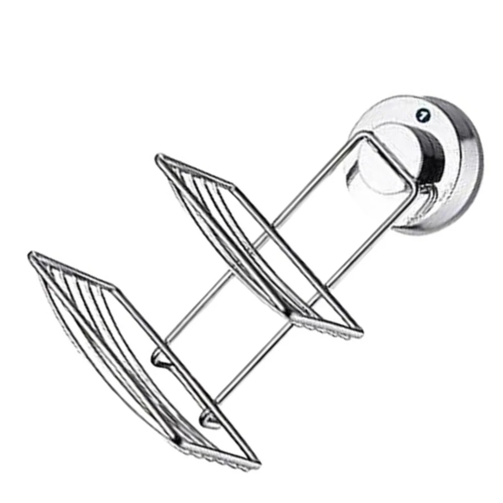 Ceramic for tile Soap Stand ABS Double Layer Silver 1pc Glass Door And Casement And Other Smooth Metal for surface