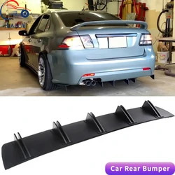LAICY For SAAB 9-3 2008-2011 Car Rear Diffuser Shark Fins Bumper Splitter Chin Spoiler Lip Black Shunt Rear Bumper Lip