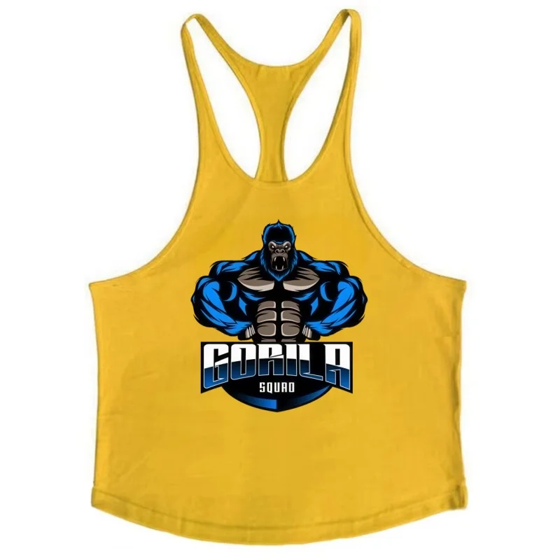 قميص بدون أكمام من القطن لكمال الأجسام للرجال، سترة رياضية بدون أكمام بحزام ضيق مع مسامية للتدريب المكثف والجلسات التمرينية