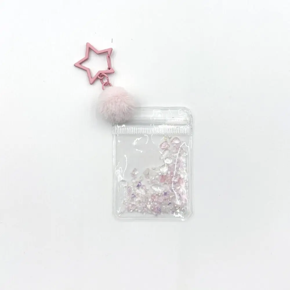 Portable Multifunctional Bag Key Chains Wool ball Clear Clear Protective Bag Bag Pendant Organizer Doll Keychain Bags