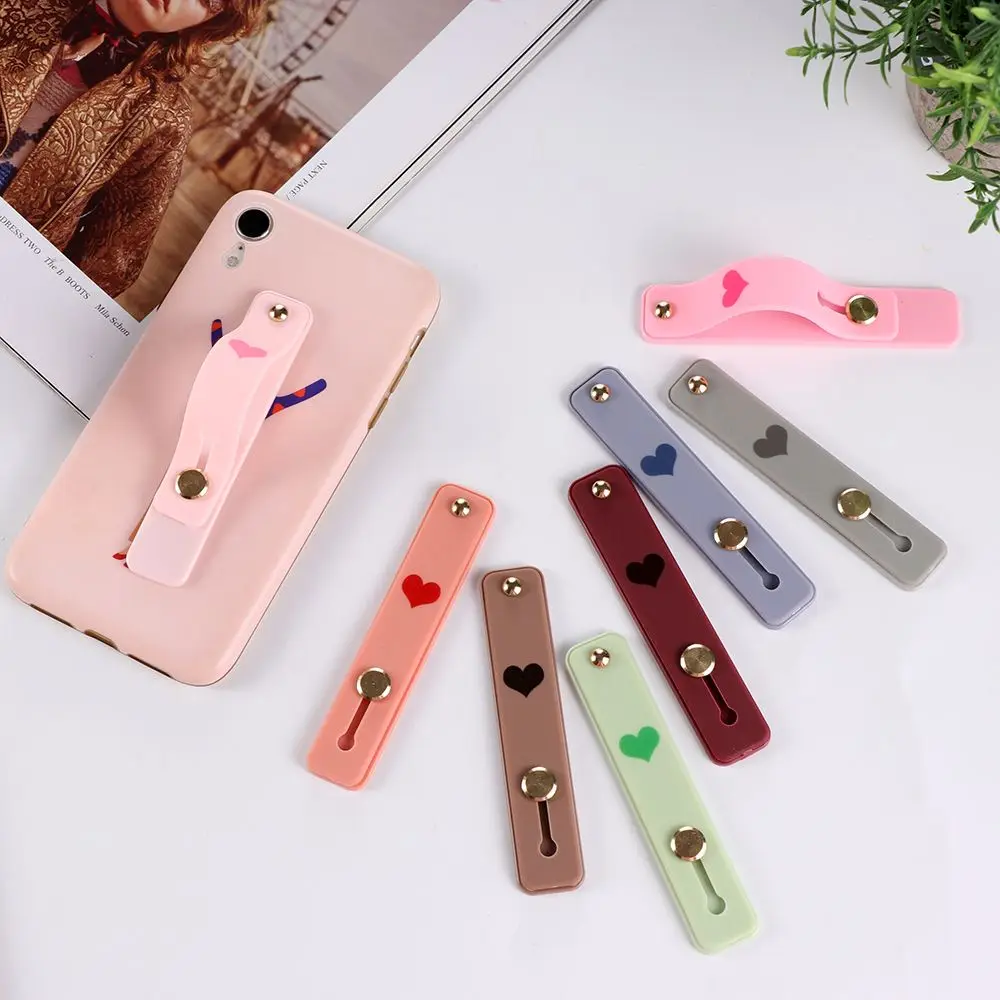 Finger Ring Holder Silicone Push Pull Grip Extremely Thin Phone Stand Universal Luxury Wristband Strap Bracket For Iphone IPad