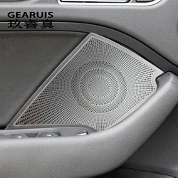 Car Styling Door Armrest Door lock buttons Cover Stereo Audio Speaker Stickers Trim For Audi A3 8V S3 Interior Auto Accessories