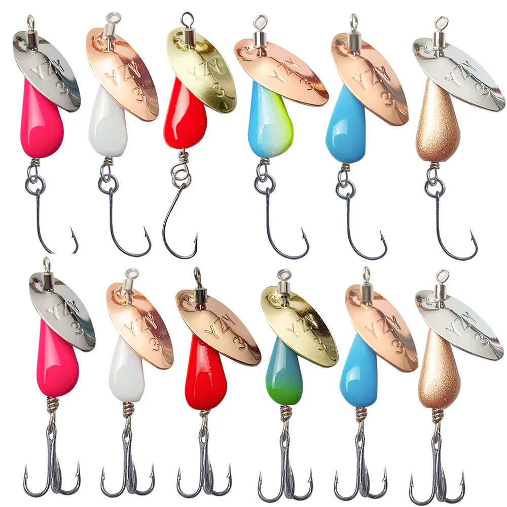 10pc 5g 7g Rotating Spinner Fishing Lure Spoon Sequins Metal Baits Wobblers Bass Pesca Hand Shaker Makou Bass Ice Fishing Tackle