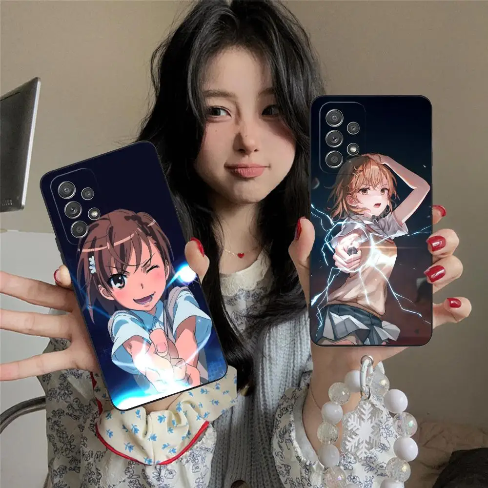 Scientific Railgun Misaka Phone Case for Samsung Galaxy M55 54 42 35 34 33 32 23 22 15 14 13 12 F55 5G Soft TPU Shockproof Cover