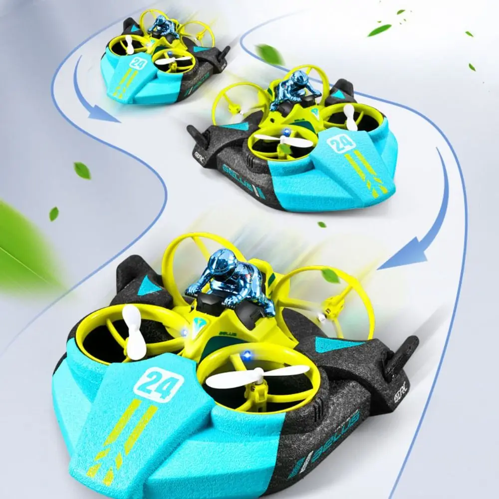

EPP Foam Mini RC Drone Remote Control Rechargeable 3 in 1 Quadcopter Boat with Light Portable RC Helicopter Toys Boys Baby Girls