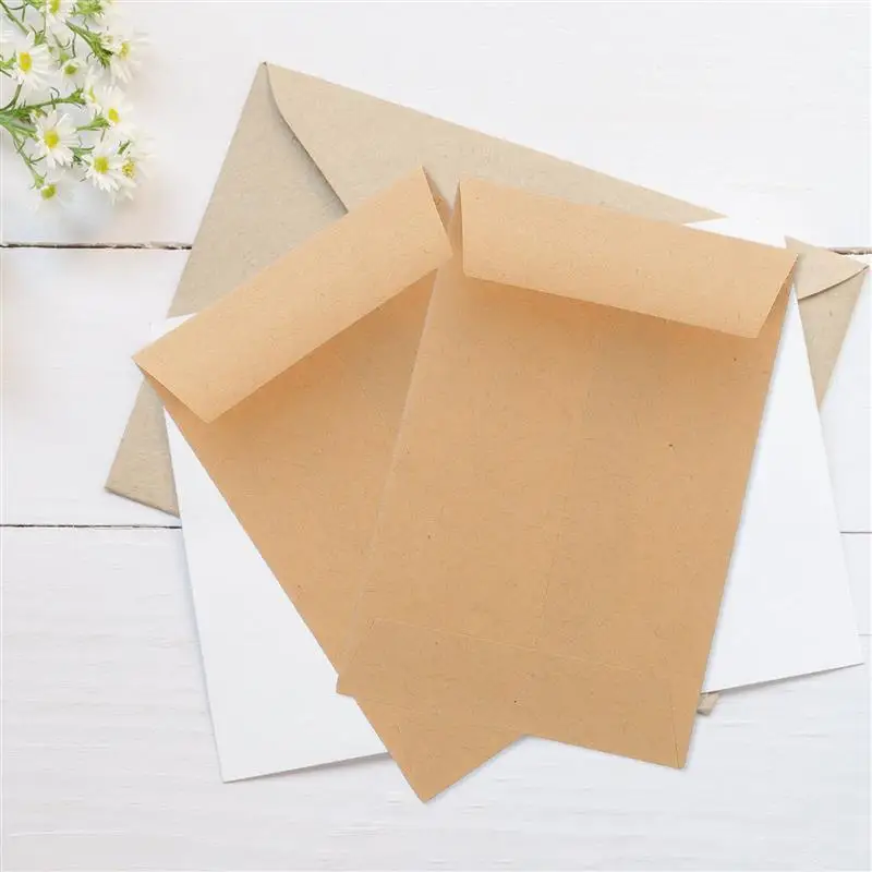 Imagem -05 - Envelopes Pequenos de Papel Kraft Marrom Cartão de Presente Envelopes para Itens Pequenos Armazenamento 10cm Moeda Dinheiro 100 Pcs