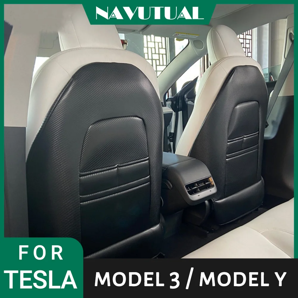 

Для Tesla Model 3 Y 2016-2023, подушка для сиденья с защитой от ударов, ультраволоконная кожаная задняя защита от грязи, автомобильный защитный чехол, подушка