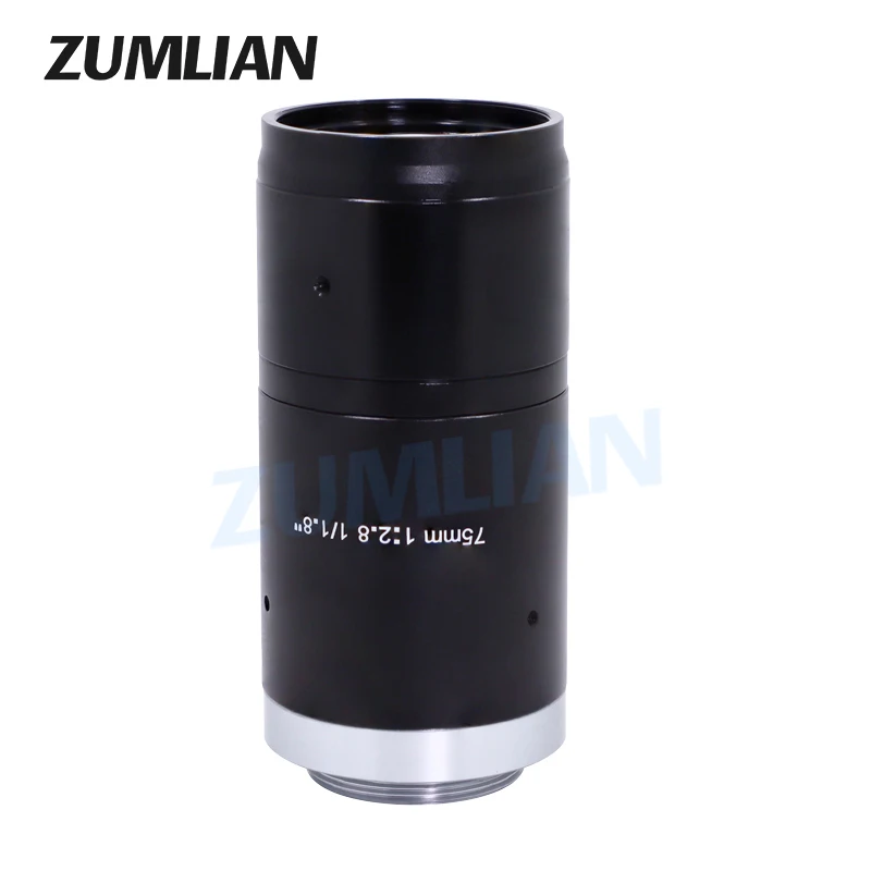 Compacte Hd Cctv Lens 5.0MP C-Mount 75Mm Lens Manual Iris Machine Vision Lens 1/1.8 "F2.8, Handmatige Focus Industriële Camera Lens Fa