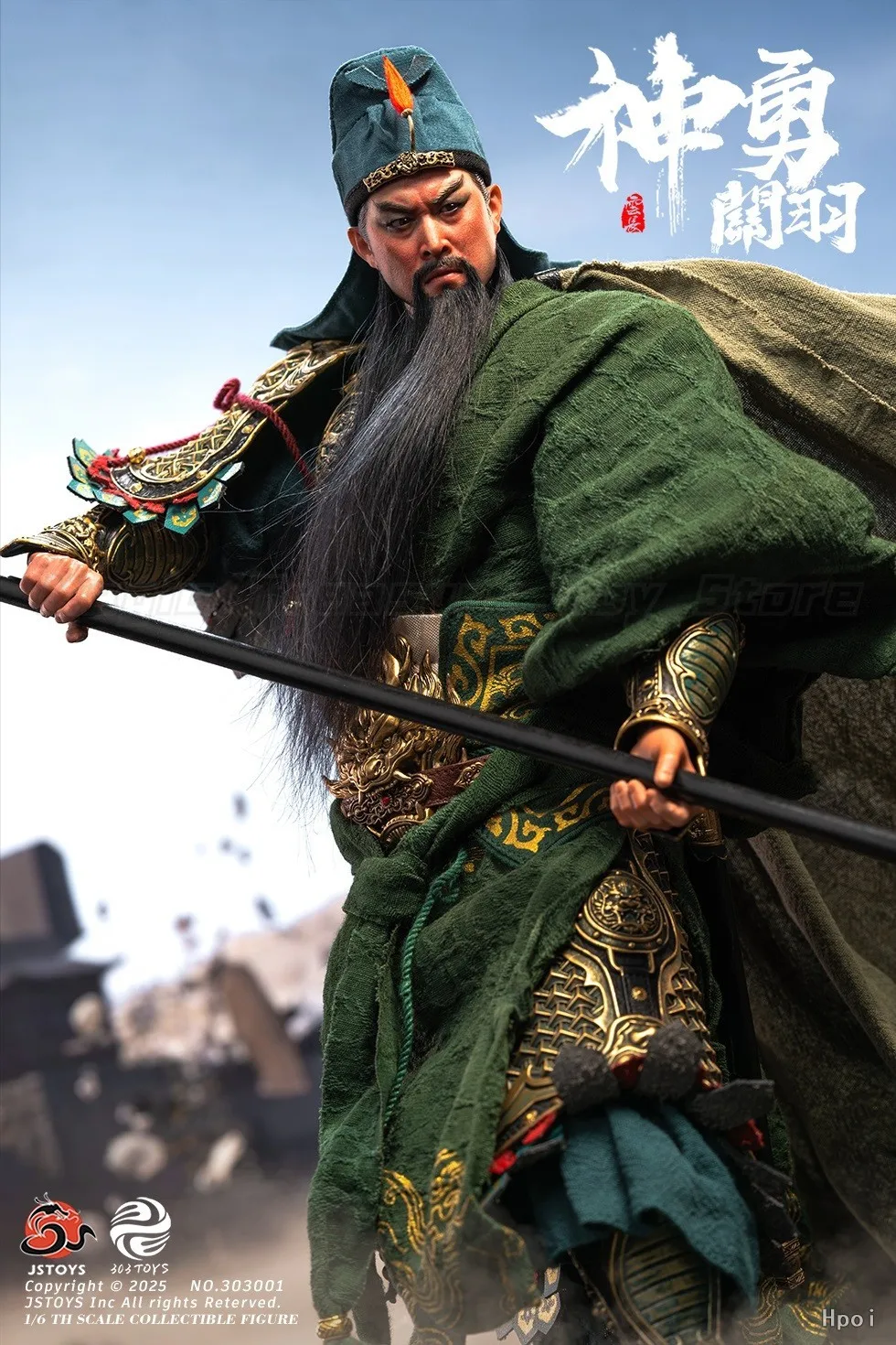 【In Stock】Original 303TOYS Three Kingdoms Series Brave Guan Yu Yunchang 1/6 Action Figure Ornament Collection Gift