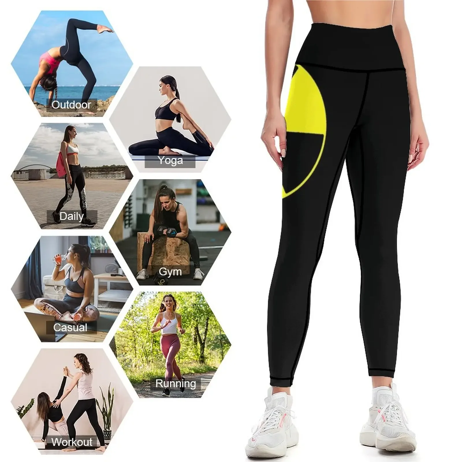 تريفويل علامة الإشعاع طماق تجريب الملابس ل Leggins رفع امرأة للياقة البدنية اللياقة البدنية الصالة الرياضية الملابس النسائية طماق #4