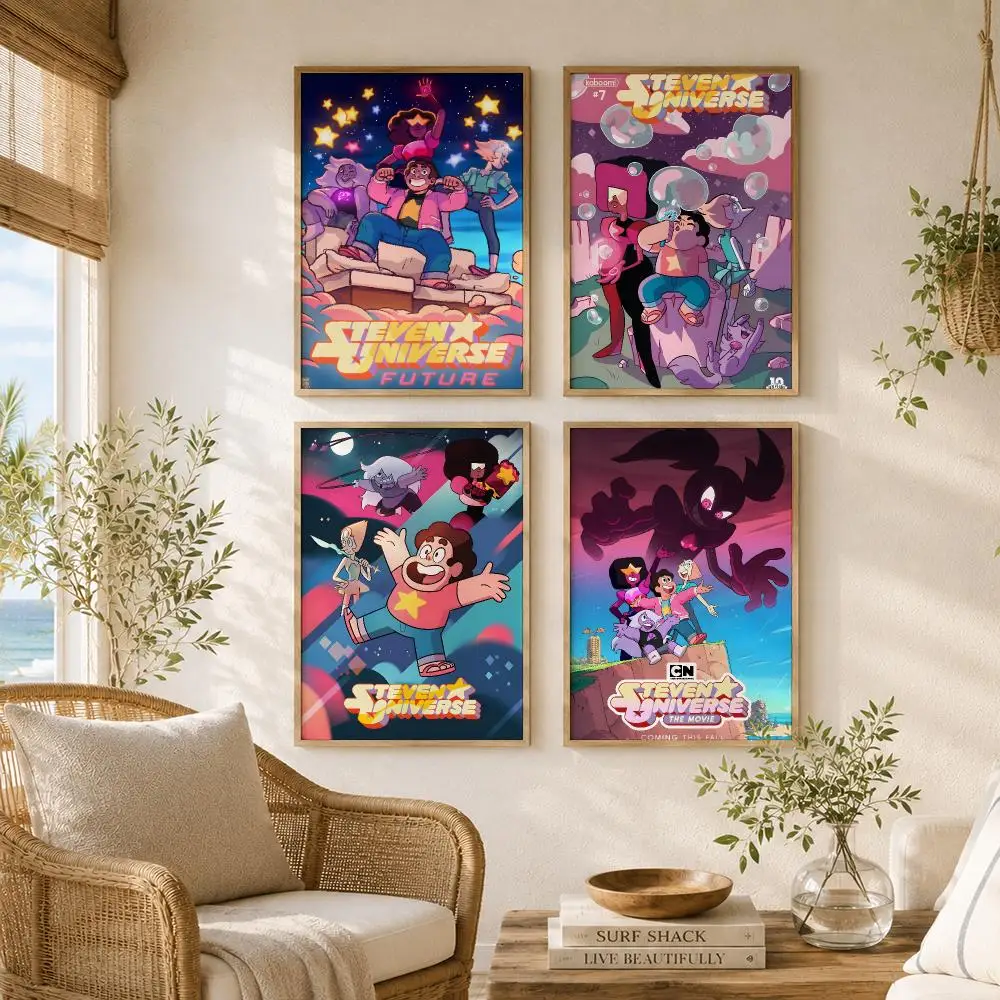 American Cartoon S-steven Universe Poster High-Quality Canvas Wall Mural Crease-Free For Living Room Bedroom Interiors