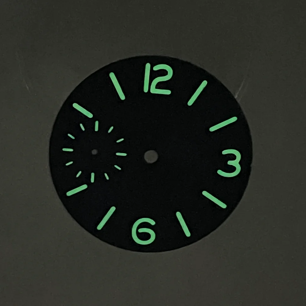 Tarcza zegarka 37 mm czarna biała niebieska zielona tarcza zielona świecąca tarcza pasuje do mechanizmu ETA 6497 Seagull ST3600 — zdjęcie 6