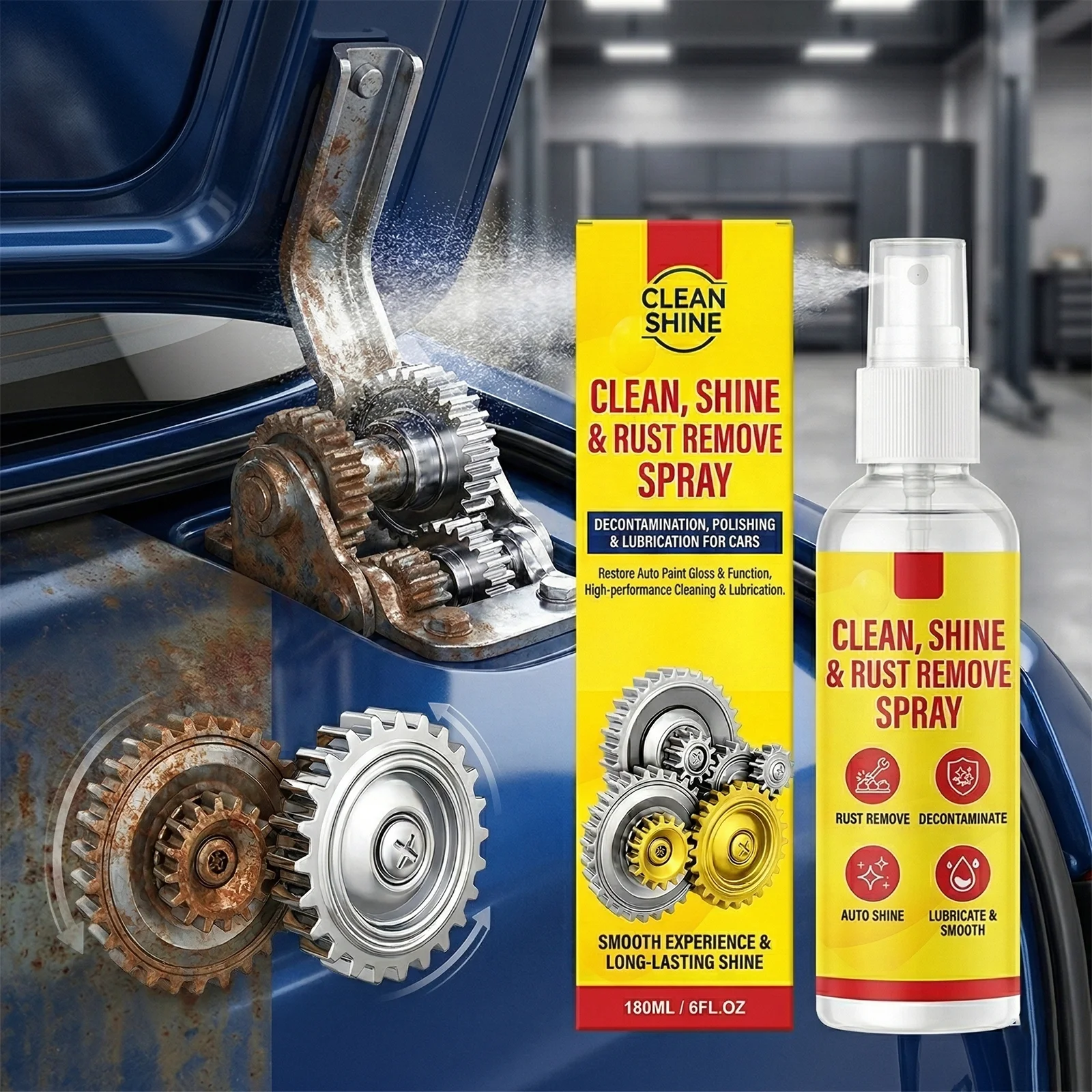 Rust Remover Lubricant Spray Metal Surface Polish Corrosion Relieve Agent Auto Maintenance Cleaner Mechanical Lubricant 120g