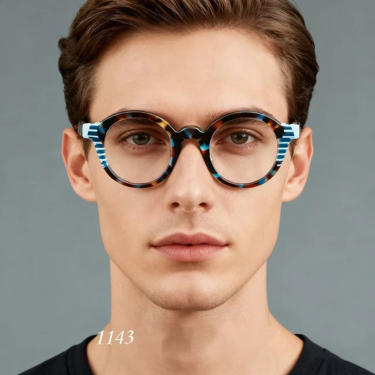 

Fashion Handmade Round Acetate Eyeglasses Frames Designer Men and Women Optical Glasses Prescription Good Eyewear