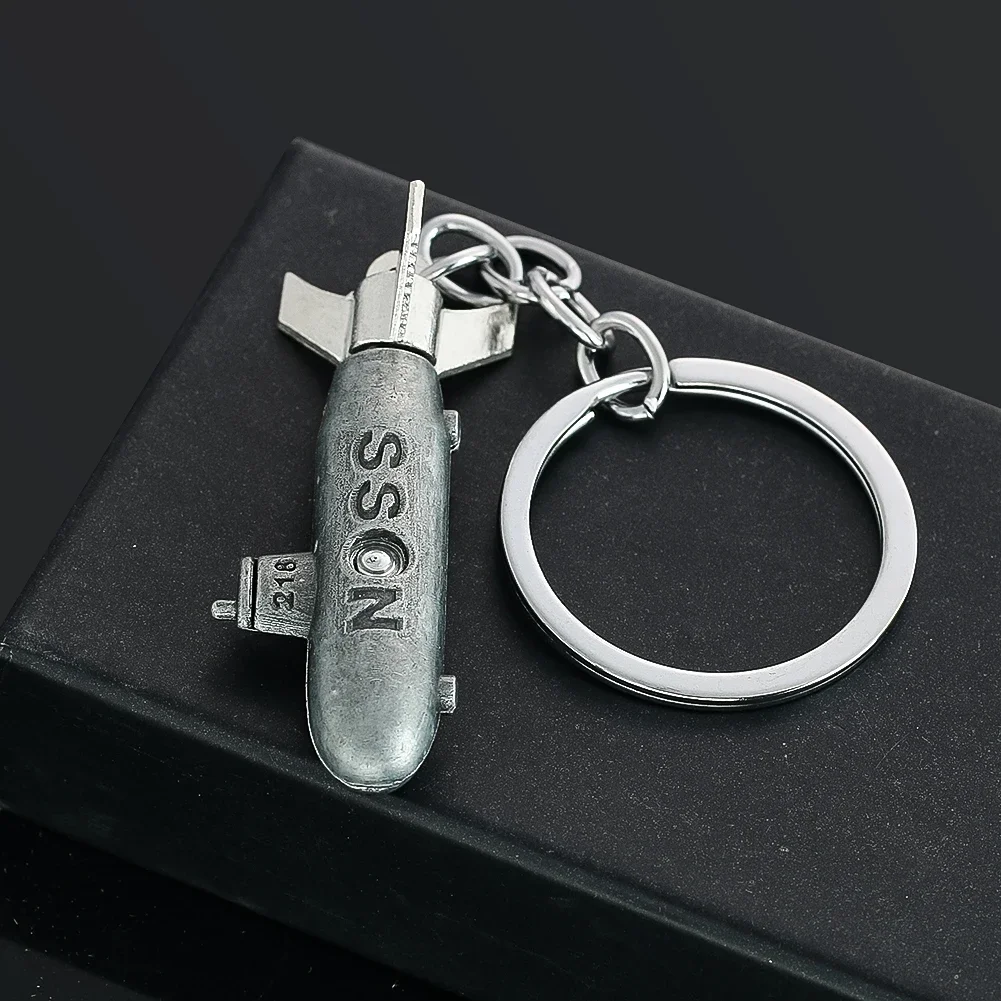 Simulation Submarine Keychain Columbia Class SSBN Model Car Key Ring Bag Charm Souvenirs Jewelry Gift for Military Enthusiasts