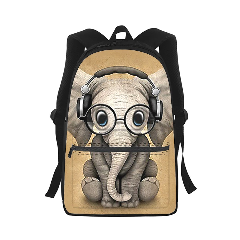 

ndian Animal Elephant art Men Women Backpack 3D Print Fashion Student School Bag Laptop Backpack Kids Travel Shoulder Bag