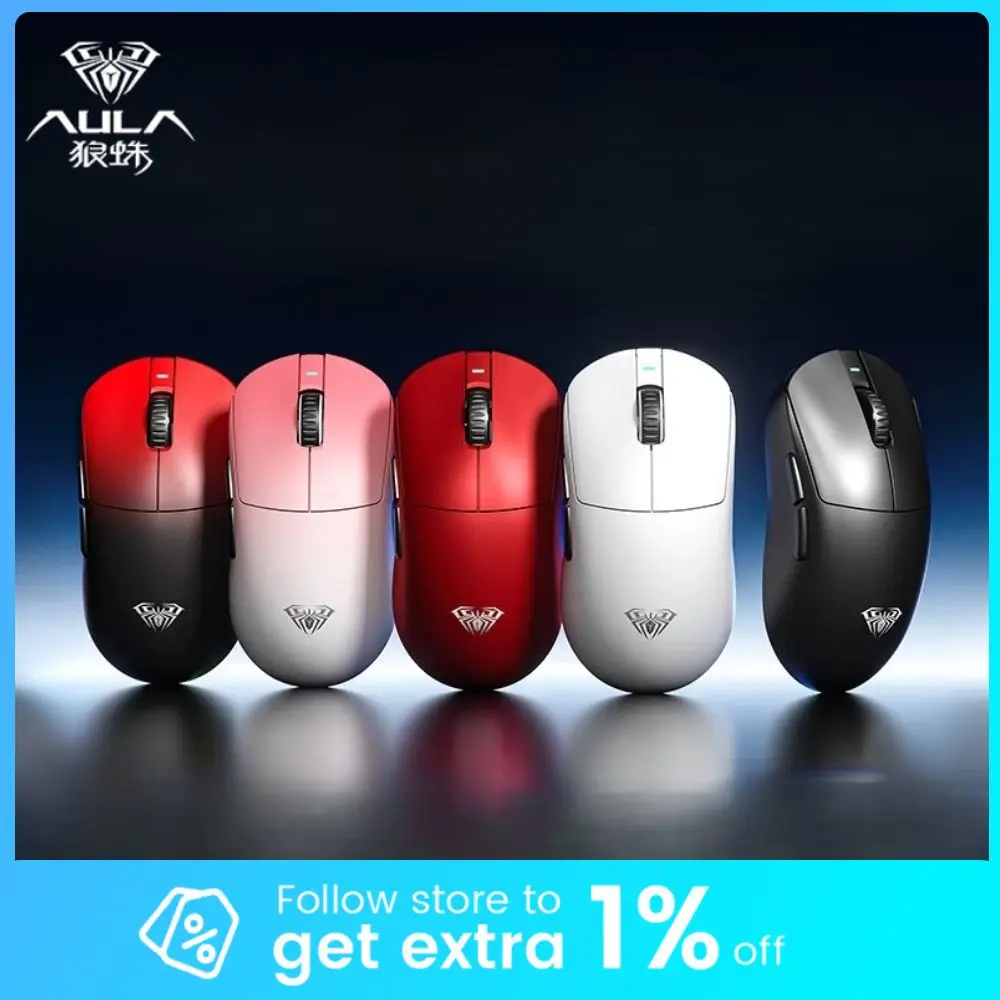 

Новая игровая мышь AULA V9 MAX+, двойная беспроводная трехрежимная эргономичная дизайнерская мышь 8K, легкие мыши PAW3395/PAW3950