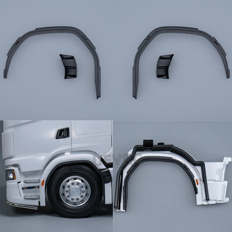 Flügel-Augenbrauen-Kotflügel im Maßstab 1:14 für Tamiya RC Muldenkipper SCANIA 770S 6X4 56368 8X4 56371 56379 Auto-Upgrade-Zubehör