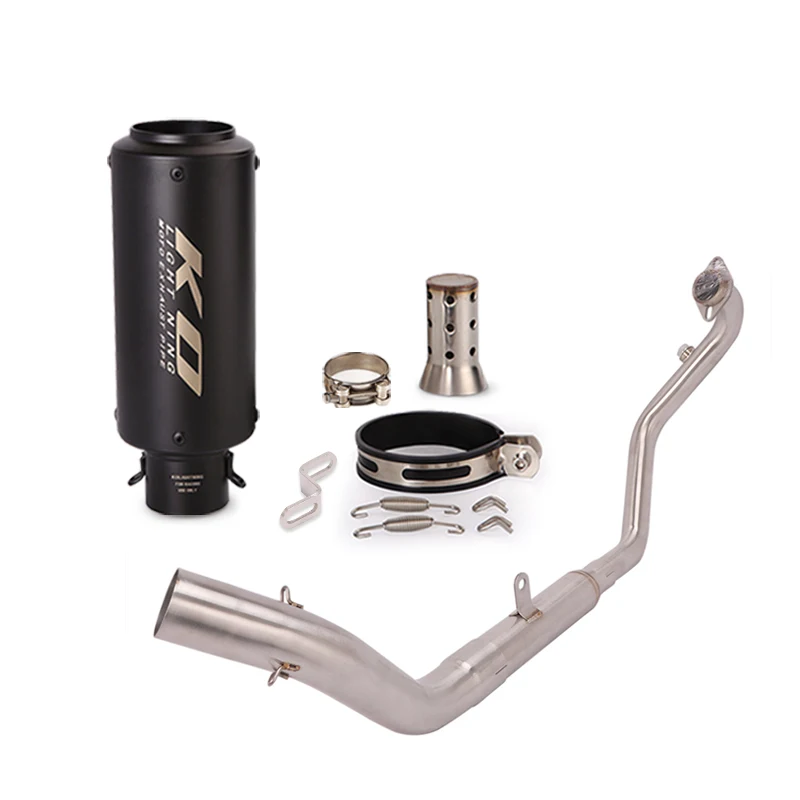 For CFMOTO 250NK 300NK 250SR 300SR 300SS Complete Exhaust System Header Mid Link Pipe 51mm Muffler Silencers Removable DB Killer