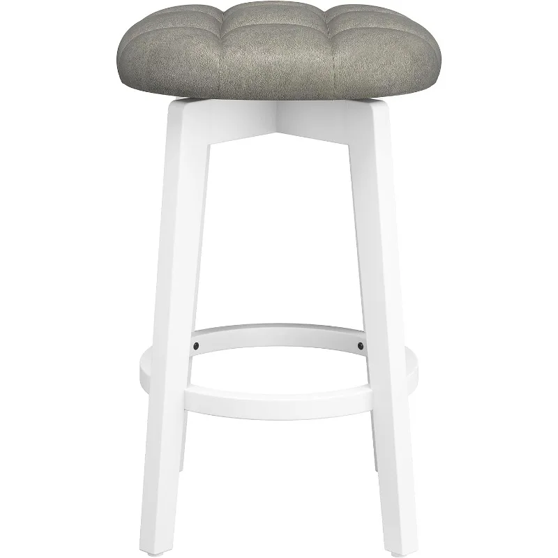 Odette Wood Backless Counter Altura Swivel Stool