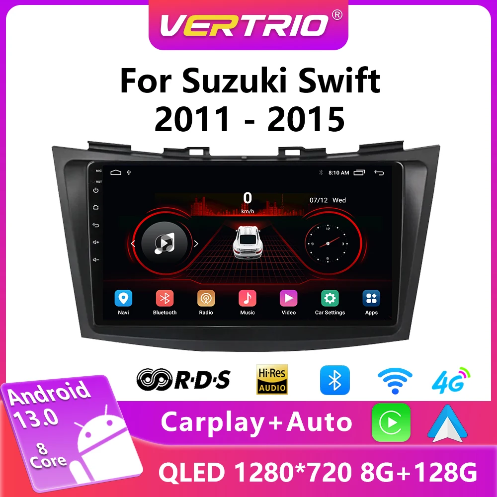 

Android 13 For Suzuki Swift 2011-2015 Car Radio Multimedia Video Player GPS Navigation Stereo 4G CarPlay 2 Din Head Unit QLED