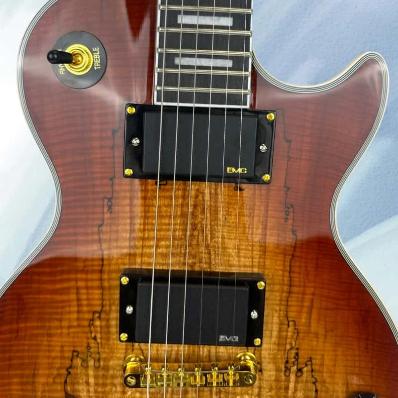 39-inch Map-Style Electric Guitar, 6-String, Rosewood Fingerboard, Mahogany Body, Gold Hardware view 2