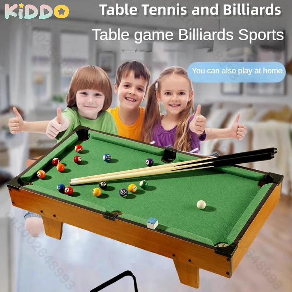 Kids Table Pool Billiard Game Toys 16 Balls Wood Lightweight Tabletop Board Games Table for Party Home Traveling Kids ﻿Christmas