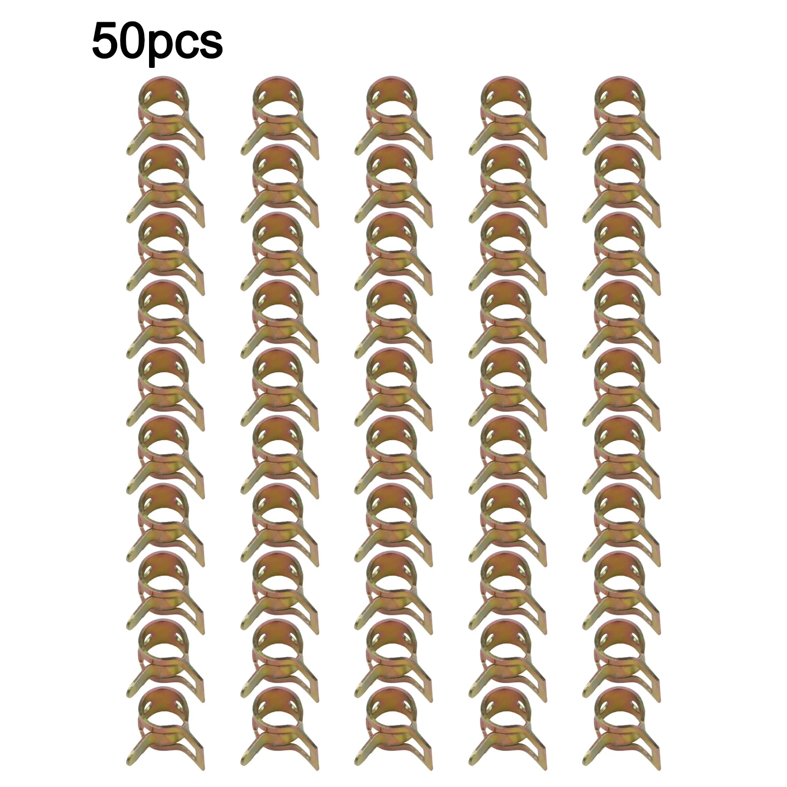 50PCS Fuel Line Clamps For 1/4 Inch Hose Spring-Lawn Mower Fuel Water Line Hose Pipe Air Tube Clamps For Tractors Generators