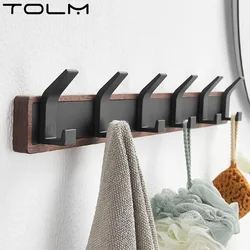 Walnut Coat Wall Hook Wall Hanging Coat Rack for Bathroom Kitchen Bedroom Hallway Wall Hooks Coat Clothes Holder