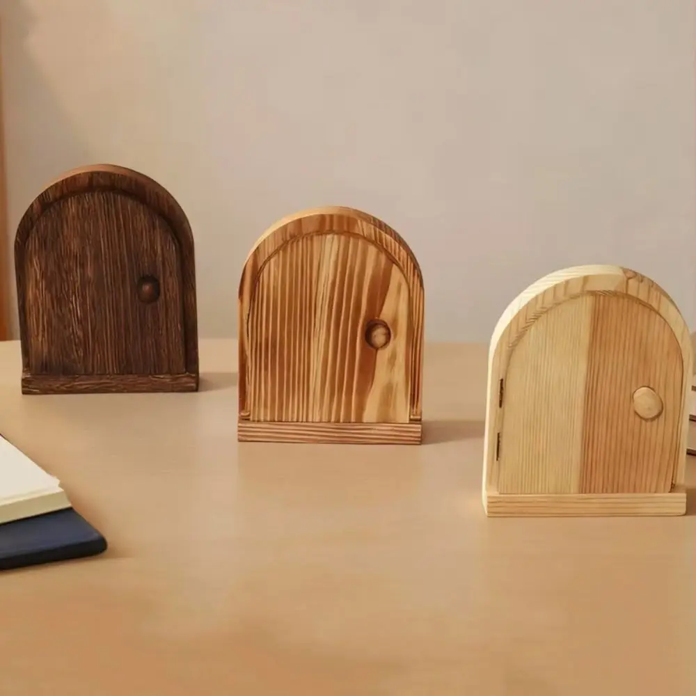 Wall Mounted Switch Protective Cover Multi-functional Door Shape Socket Decorative Frame Anti-touch Creative Wood Switch Cover