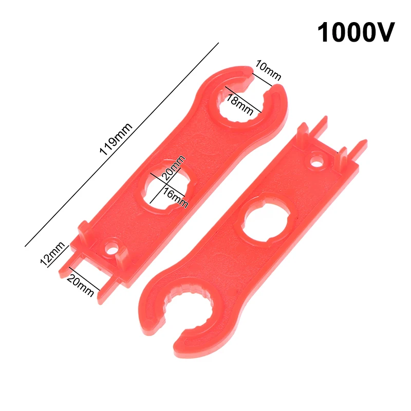 2 шт., гаечный ключ для солнечного разъема, фотоэлектрический ключ, инструмент для снятия и сборки, 1000 В, 1500 В, фотоэлектрический адаптер, кабель, инвертор солнечной панели