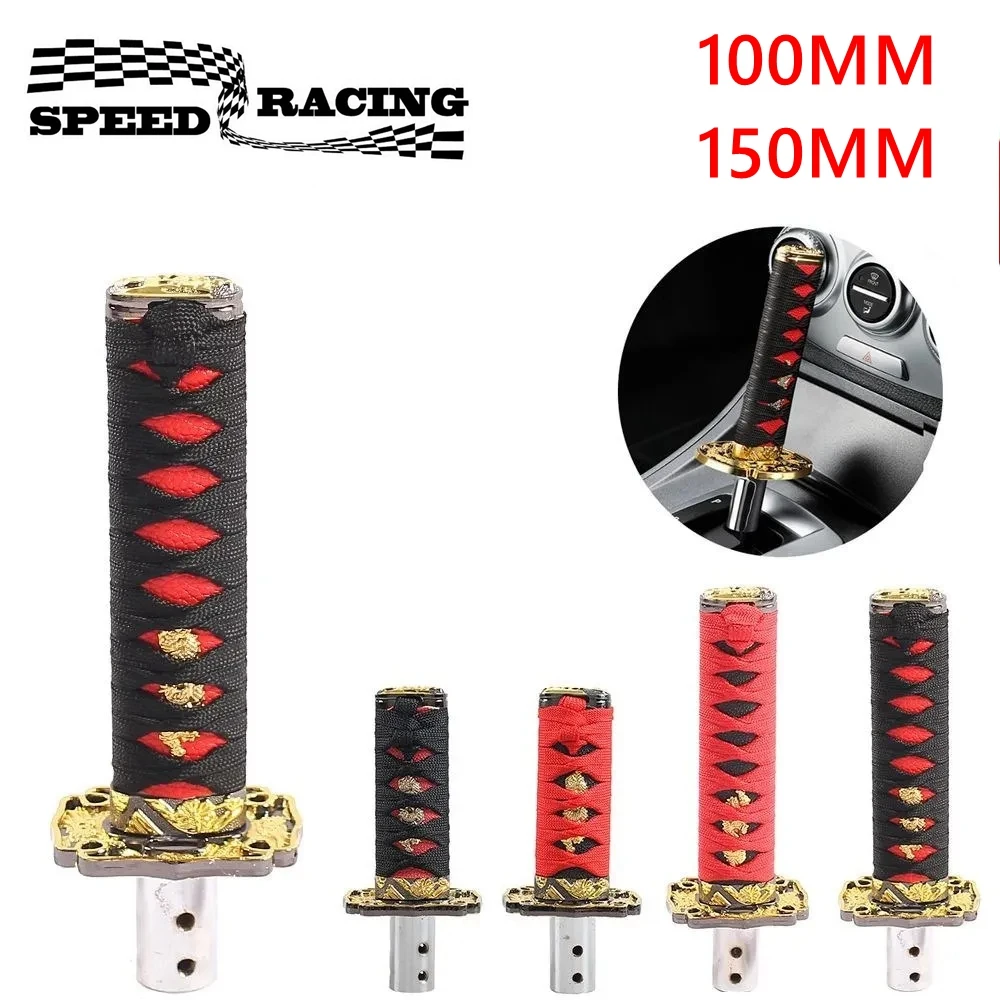 100MM 150MM Universal JDM Katana Samurai Sword Shift Knob Shifter With Adapters Gear Shift knob