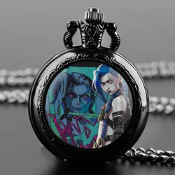 Arcane Jinx Unique Creative Quartz Pocket Watche Necklace Accessory Chain Clock Kids Souvenir Best Gifts For Children Men