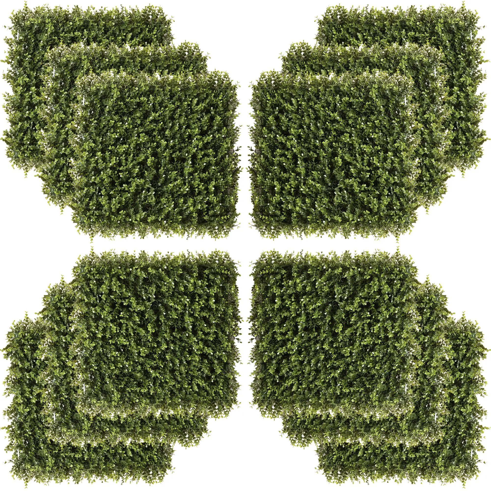 

Artificial Grass Wall Panel Backdrop, 12 20" x 20" Boxwood UV Protection Privacy Coverage Panels for Indoor & Outdoor Decor, Wal