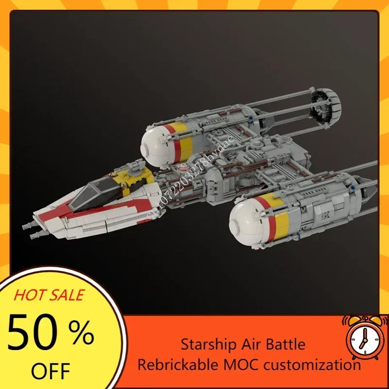 1671PCS MOC Space Battle Y-wing Starfighter Bomber Model Building Blocks Technology Bricks DIY Creative Assembly Toys Kids Gifts