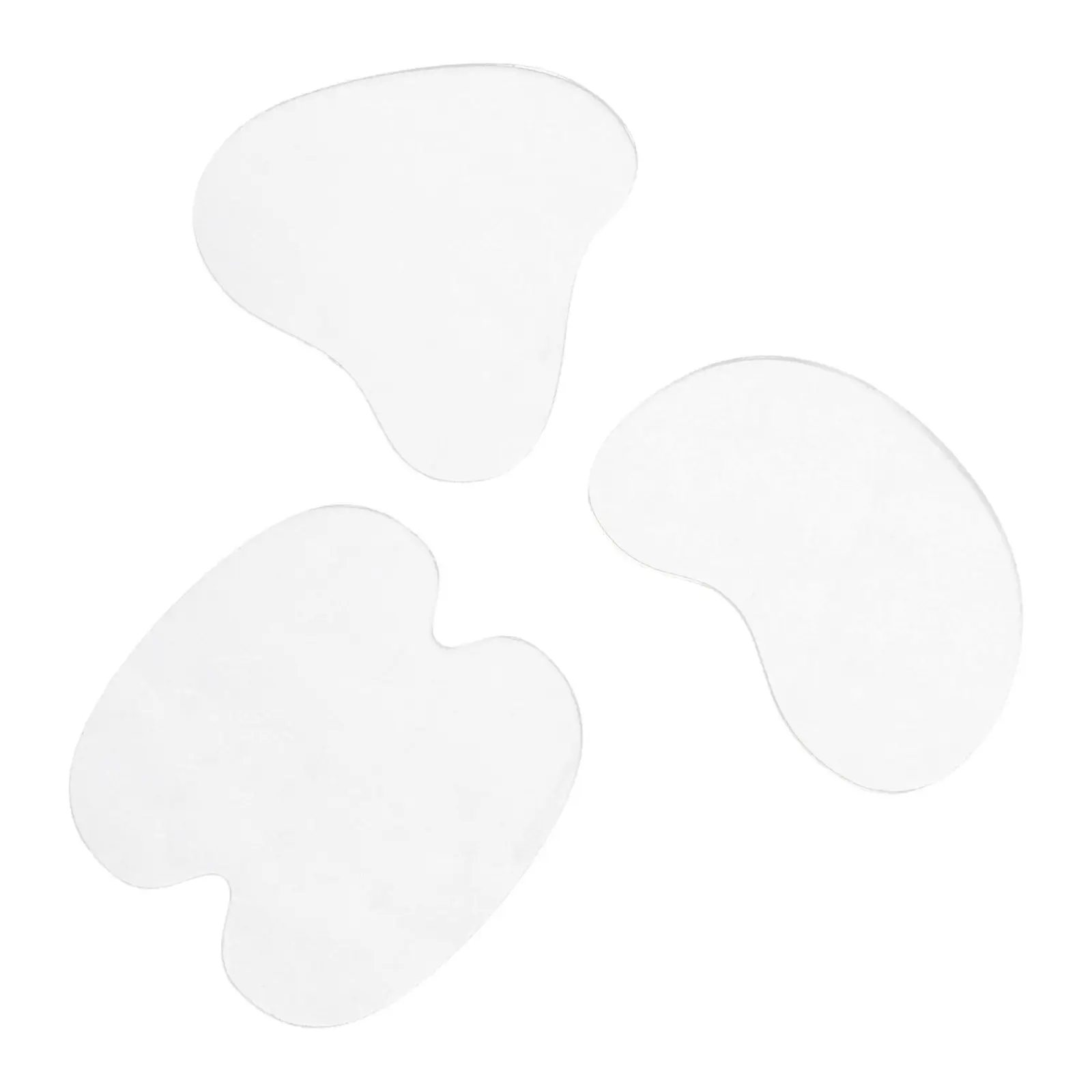 3Pcs Mirror Cup Mats Acrylic Coasters Heat Resistant Anti-Skid Coffee Cup Mats Desktop Decor Decorative Simple Thermal Coasters