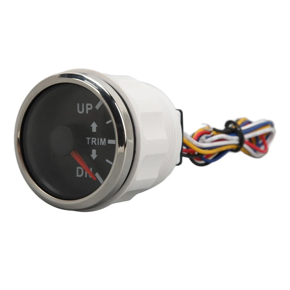 Marine Grade 52MM Boat Trim Gauge Multicolor Background Light​ Trim Balance Meter Trim Gauge Meter Outboard Engine
