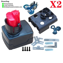 9*18650 For M12 Battery Plastic Case PCB Circuit Board For Milwaukee 12V 10.8V 48-11-2411 Battery Box Housing DIY Capacity