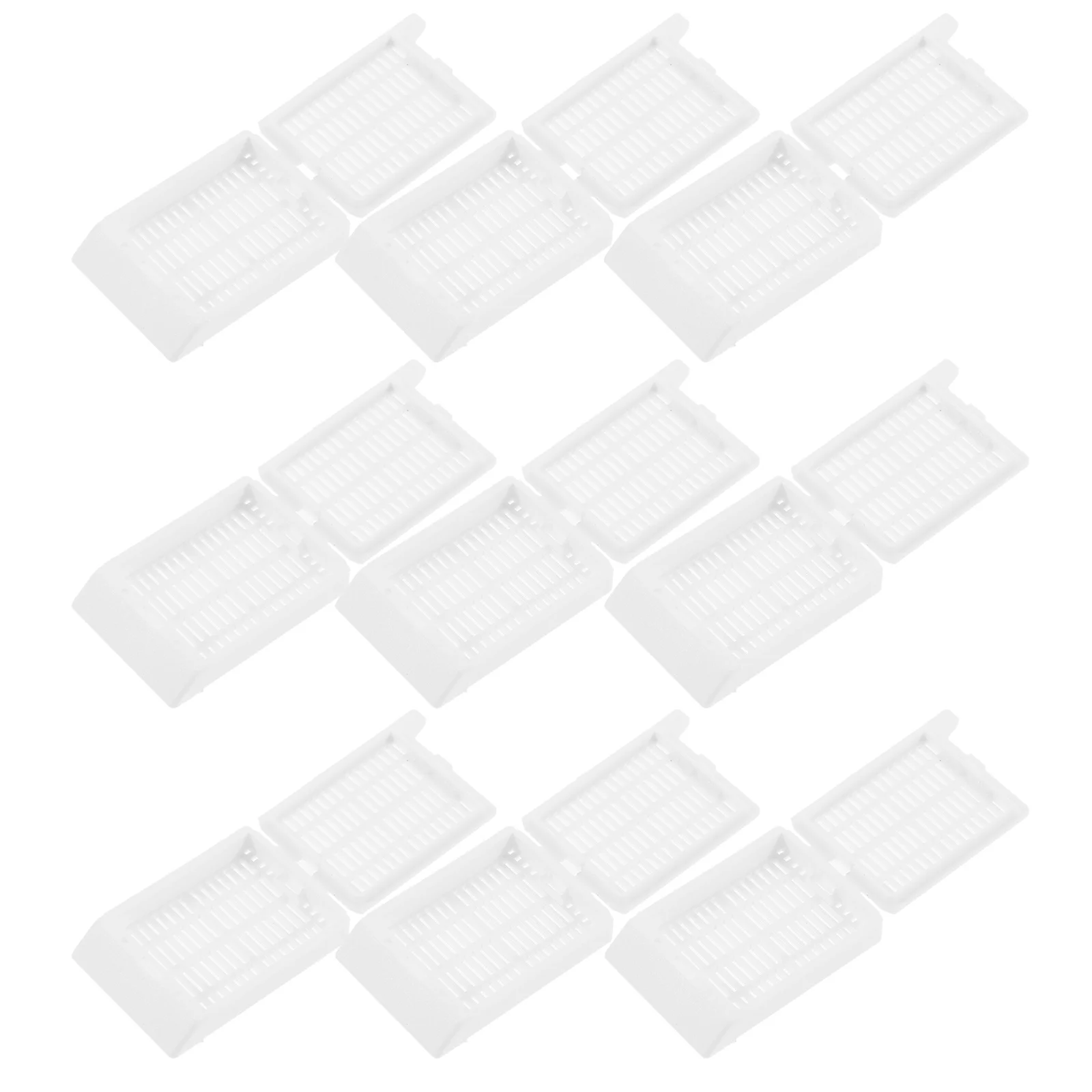 

200 pcs Tissue Embedding Cassettes Square Hole Flow Through Design For Histology Processing Scientific Cassette Supply White
