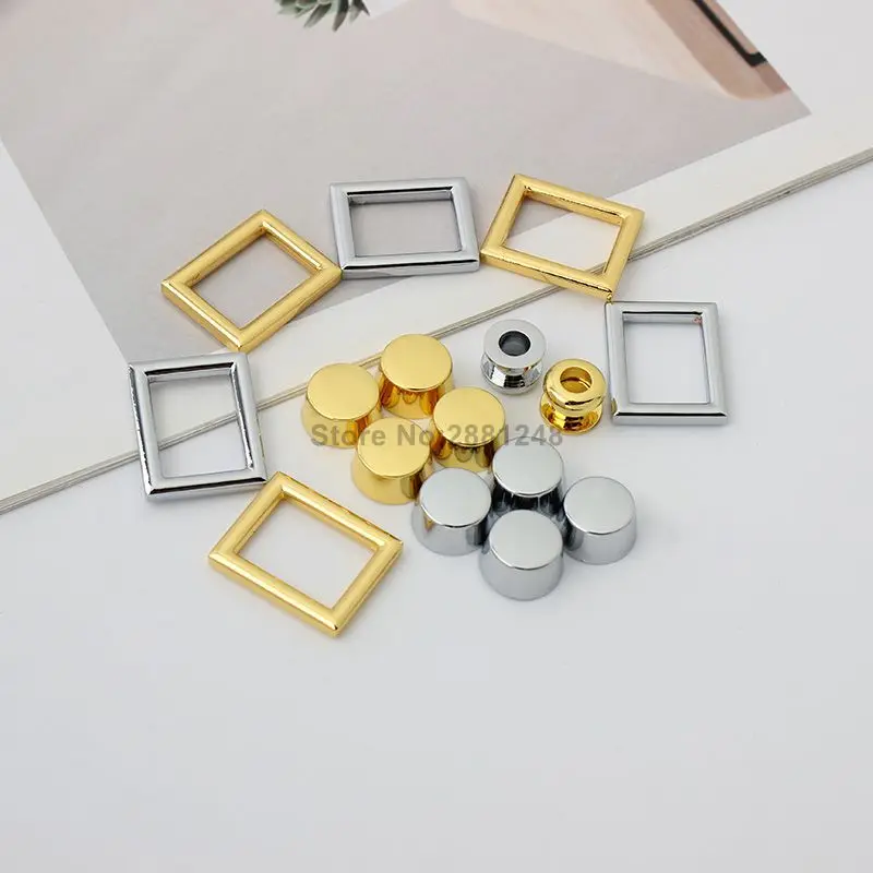New Rectangle Eyelets Hanger Metal Lock for Bag Hardware Wholesale Fashion a Set of Locks Fitting Woman Handbag Bag Accessories