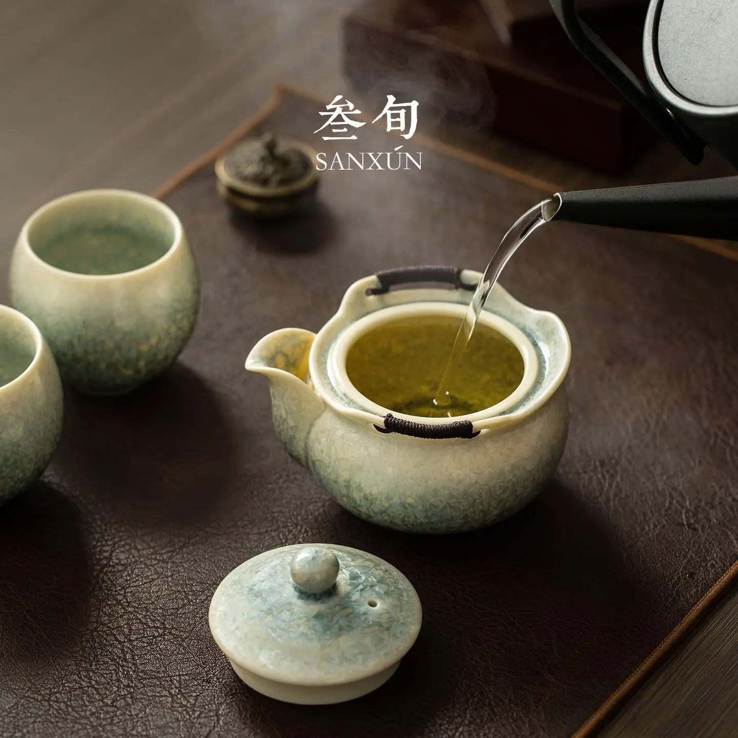 30-Year-Old Crystal Glaze Hand-Held Teapot Tea Set High-End Gift For Elders Leaders Teachers Father's Day Present