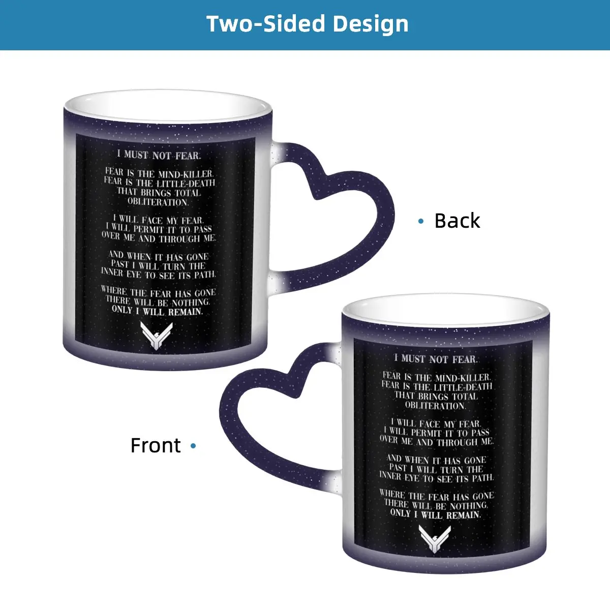 Litany ضد الخوف الكثبان الرملية 2020 إقتباس القدح مضحك أكواب القهوة السيراميك أكواب الشاي كوب حليب درينكوير هدية للأصدقاء #2