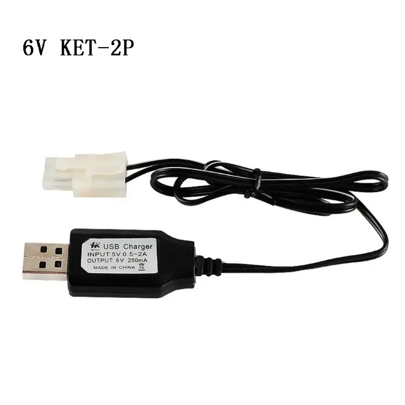 USB for 6V Ni-Cd Ni-MH Battery Input 110V-240V Output 6V 250mA With Tamiya KET-2P Plug For RC Toy