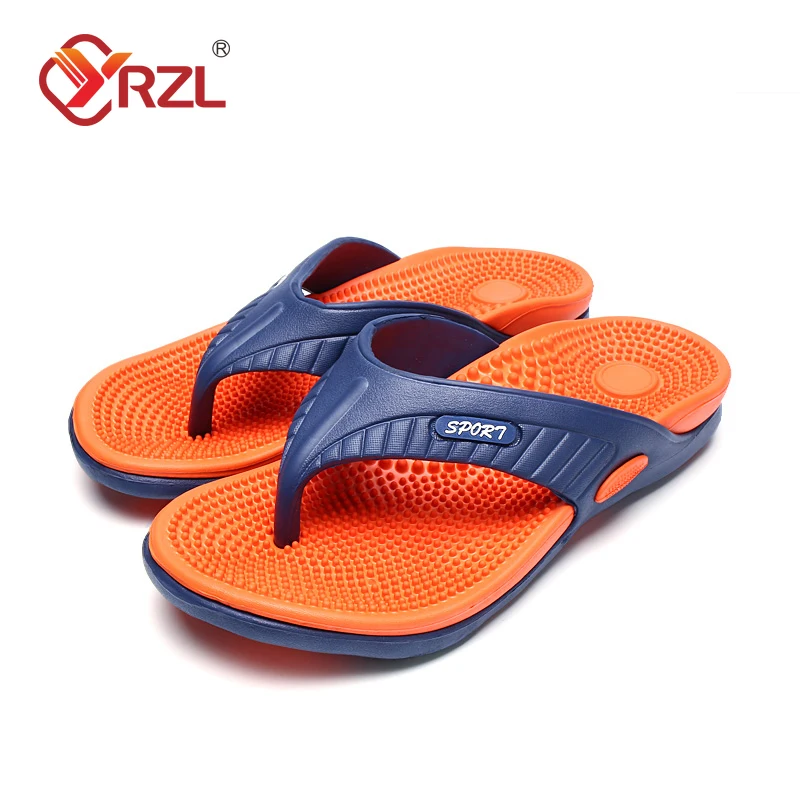 

YRZL Man Flip Flops Mens Massage Granule Slippers Men Comfortable Beach Sandals Men Casual Shoes House Flip Flops Bathroom Shoes