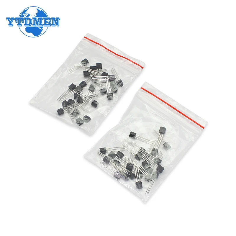 Bộ 50 BC547 + BC557 TO-92 IC Bóng Bán Dẫn Mỗi 25 Con BC547B BC557B NPN PNP Điện Triode Bóng Bán Dẫn, linh Kiện Điện Tử