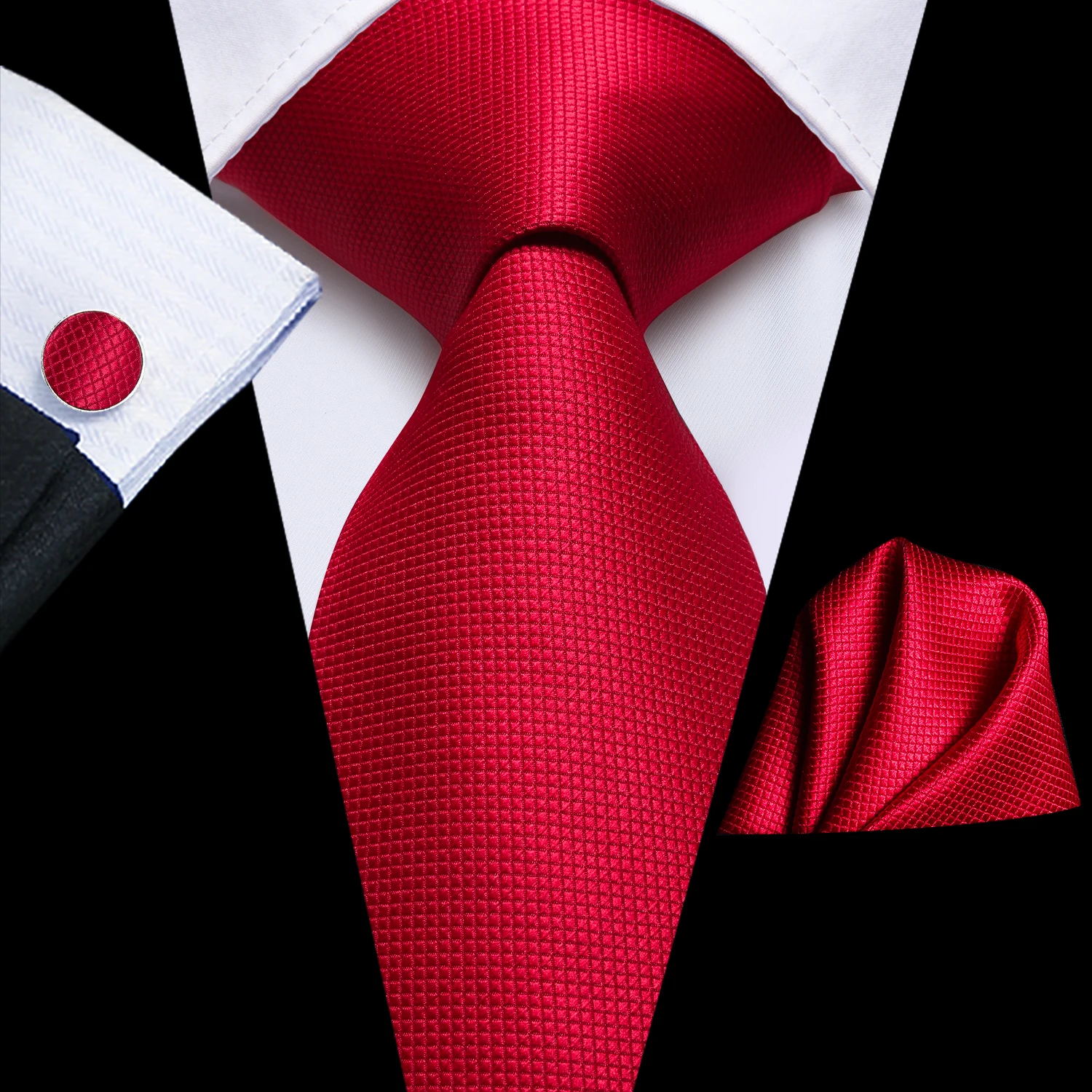 Hi-Tie Fashion 40 Styles Gravata Men\'s Tie Hanky Cufflinks Set 100% Silk Necktie Ties for Men Business Wedding Party Dropshiping