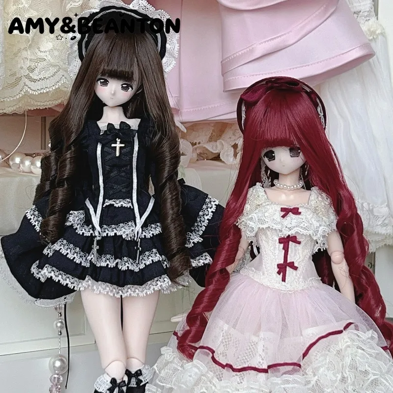 BJD Doll Wig Heat Resistant Fiber Roman Curl Wig Fit For Azone Doll Head Circumference 10.5cm Ball Jointed Doll Replacement Hair