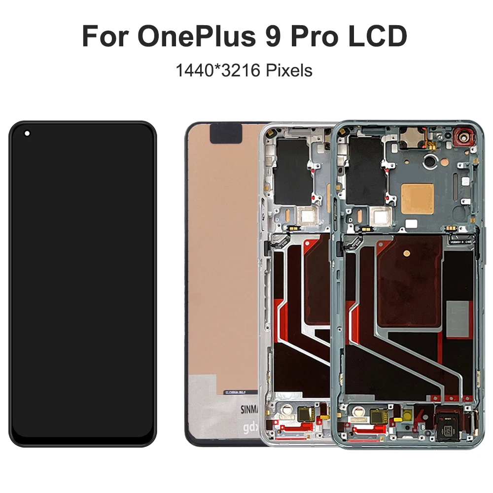 Tested 1+9Pro For OnePlus 9 Pro LE2121 LE2125 LE2123 LE2120 LCD Display Touch Screen Digitizer Assembly Replacement